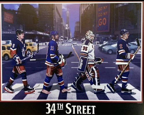 1994 Stanley Cup Rangers Litho Photo Framed Mark Messier Richter Leetch Graves
