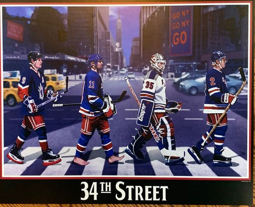 1994 Stanley Cup Rangers Litho Photo Framed Mark Messier Richter Leetch Graves
