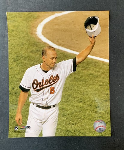 CAL RIPKEN JR #8 Tip Cap  8X10 Photo File Baltimore Orioles Licensed Mlb Holo