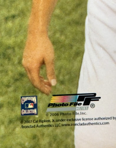 CAL RIPKEN JR #8 Tip Cap  8X10 Photo File Baltimore Orioles Licensed Mlb Holo