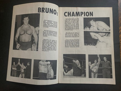 wwwf championship wrestling program 1974 Nassau Coliseum Bruno The Champion
