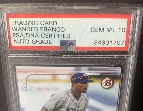 Wander Franco Rays Signed 2019 Bowman Draft RC BD 93 PSA 10 Gem Mint Rookie Auto
