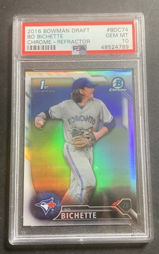 2016 Bowman Draft Bo Bichette 1st Bowman Chrome Refractor Rc PSA 10 GEM MINT