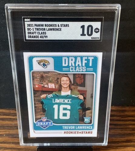 2021 PANINI ROOKIES & STARS TREVOR LAWRENCE DRAFT CLASS RC /99 SGC 10 Gem Mint