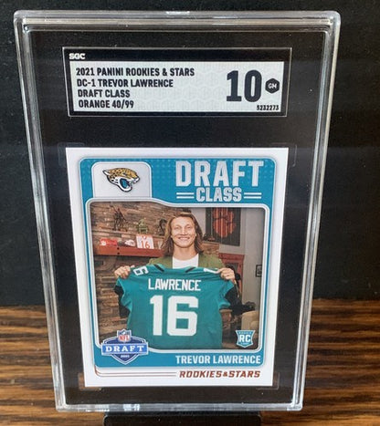 2021 PANINI ROOKIES & STARS TREVOR LAWRENCE DRAFT CLASS RC /99 SGC 10 Gem Mint