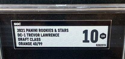 2021 PANINI ROOKIES & STARS TREVOR LAWRENCE DRAFT CLASS RC /99 SGC 10 Gem Mint