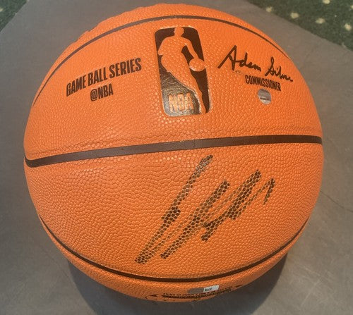 Enes Kanter Signed Knicks Trailblazers Spalding Basketball Autograph Steiner