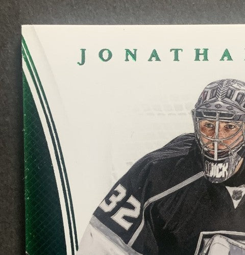 2012-13 Panini Dominion Emerald Jonathan Quick 3/5 Kings Goalie Nm Mint