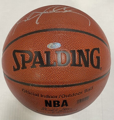 Stephon Marbury Signed NBA Spalding Basketball I/O Autograph Steiner Holo Knicks