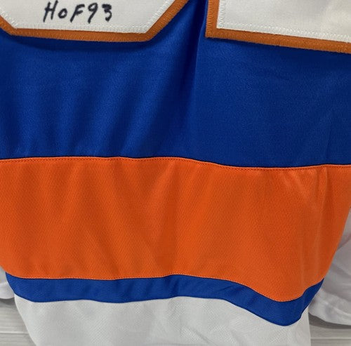 Billy Smith Signed Islanders Blue 9 Stat Jersey Hof Auto Stanley Cup Steiner Coa