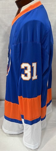 Billy Smith Signed Islanders Blue 9 Stat Jersey Hof Auto Stanley Cup Steiner Coa
