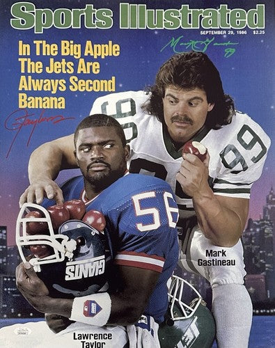 Lawrence Taylor Mark Gastineau Signed 16x20 Framed Photo SI 2 Auto Giants JSA