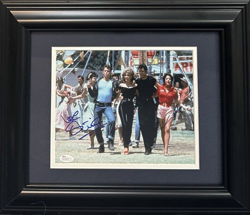 Olivia Newton John Travolta Signed 8x10 Framed Photo Grease Final Scene Auto JSA