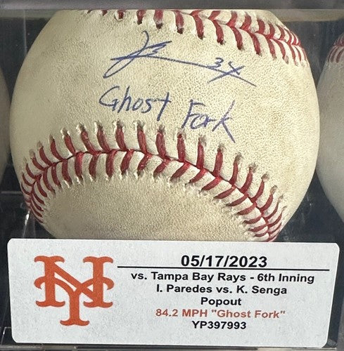 Kodai Senga Mets Signed GAME USED GHOST FORK Auto Pitched Baseball Mlb Bas Coa