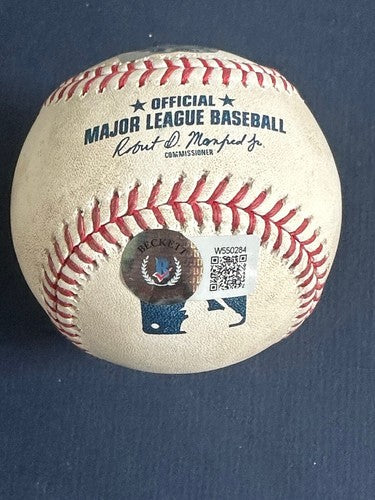Kodai Senga Mets Signed GAME USED GHOST FORK Auto Pitched Baseball Mlb Bas Coa