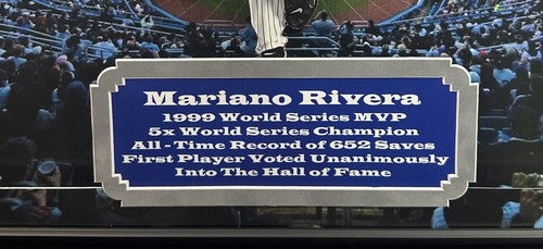 Mariano Rivera Signed Framed Chit 3D Photo Collage Yankees WS MVP Auto Steiner