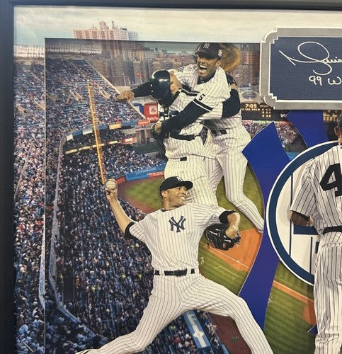Mariano Rivera Signed Framed Chit 3D Photo Collage Yankees WS MVP Auto Steiner