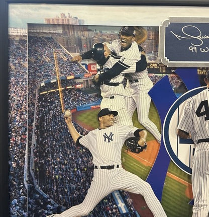 Mariano Rivera Signed Framed Chit 3D Photo Collage Yankees WS MVP Auto Steiner