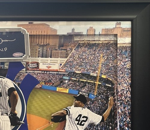 Mariano Rivera Signed Framed Chit 3D Photo Collage Yankees WS MVP Auto Steiner