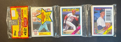1988 topps al leiter Rc Error Yankees Rack Pack On Top No Ny Logo Mint Sealed