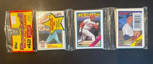 1988 topps al leiter Rc Error Yankees Rack Pack On Top No Ny Logo Mint Sealed