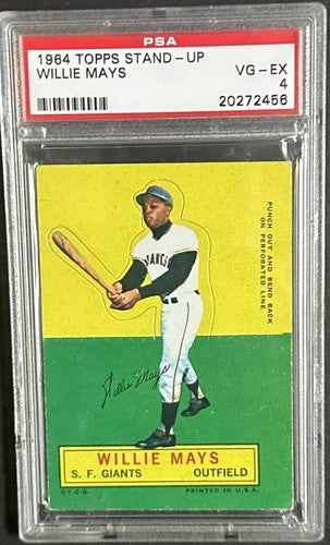 1964 Topps Stand-Up Willie Mays PSA 4 Ex Beauty Clean Looks Nicer Hof