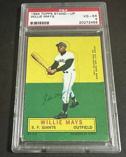 1964 Topps Stand-Up Willie Mays PSA 4 Ex Beauty Clean Looks Nicer Hof
