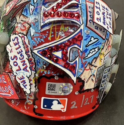 Mike Trout Signed Fazzino 3D Pop Art Angels Mini Helmet Kiiiiid /27 Auto MLB COA