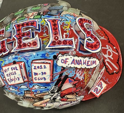 Mike Trout Signed Fazzino 3D Pop Art Angels Mini Helmet Kiiiiid /27 Auto MLB COA
