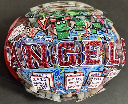 Mike Trout Signed Fazzino 3D Pop Art Angels Mini Helmet Kiiiiid /27 Auto MLB COA