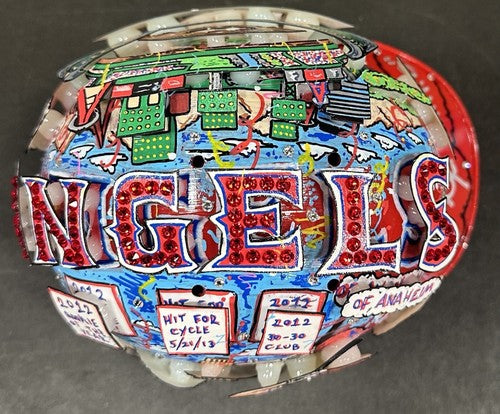 Mike Trout Signed Fazzino 3D Pop Art Angels Mini Helmet Kiiiiid /27 Auto MLB COA