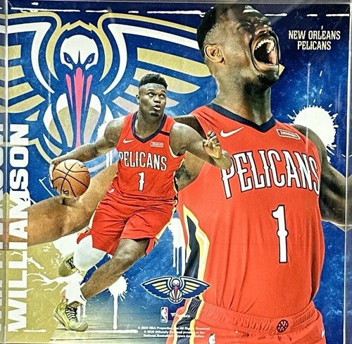 Zion Williamson Signed 1st ASG 2021 Basketball Auto Pelicans Fanatics With Case