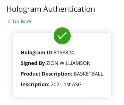 Zion Williamson Signed 1st ASG 2021 Basketball Auto Pelicans Fanatics With Case