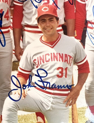 1985 REDS Team Signed 11x14 Photo Framed Pete Rose Eric Davis 6 Auto PSA Coa