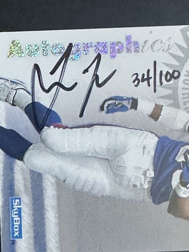 1997 Skybox Premium Autographics Amani Toomer Mint Auto /100 Ny Giants Signed