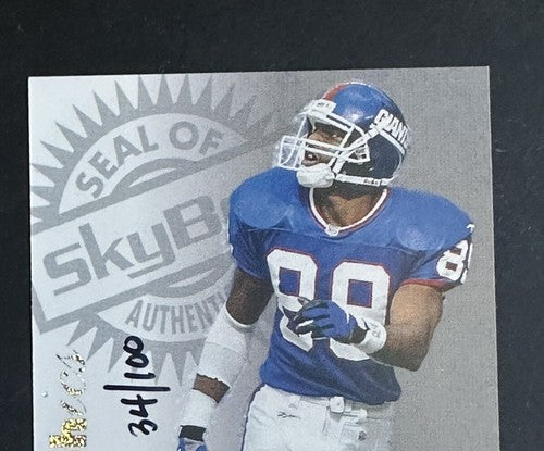 1997 Skybox Premium Autographics Amani Toomer Mint Auto /100 Ny Giants Signed