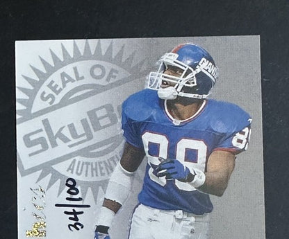 1997 Skybox Premium Autographics Amani Toomer Mint Auto /100 Ny Giants Signed