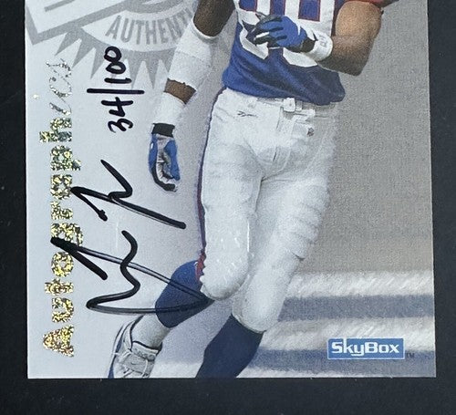 1997 Skybox Premium Autographics Amani Toomer Mint Auto /100 Ny Giants Signed