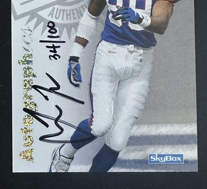 1997 Skybox Premium Autographics Amani Toomer Mint Auto /100 Ny Giants Signed