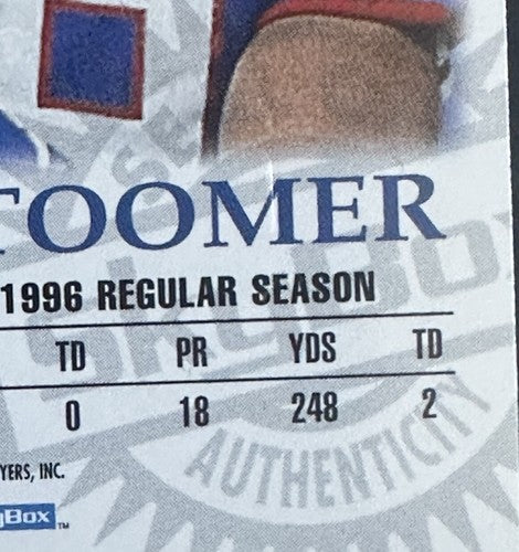 1997 Skybox Premium Autographics Amani Toomer Mint Auto /100 Ny Giants Signed