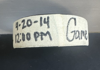 NY Rangers vs Flyers Game Used Official Puck Msg  2014 Playoffs Steiner Coa