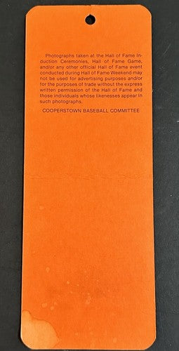 1993 Baseball Hall Of Fame Induction Ticket Postmark Reggie Jackson Media Pass