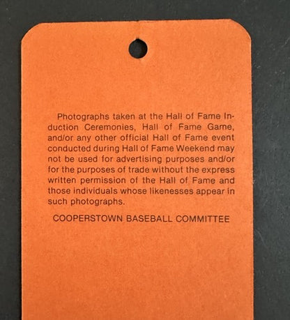 1993 Baseball Hall Of Fame Induction Ticket Postmark Reggie Jackson Media Pass