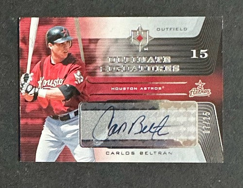 Carlos Beltran Signed 2004 Upper Deck Ultimate Collection Signatures Auto /25