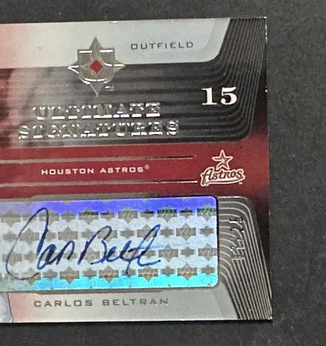 Carlos Beltran Signed 2004 Upper Deck Ultimate Collection Signatures Auto /25