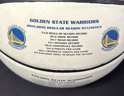 Klay Thompson Signed Spalding Basketball Warriors Record 73-9 Autograph LE COA