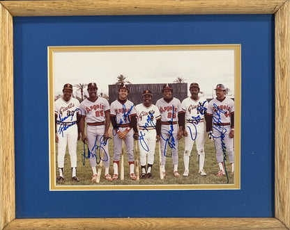 Angels Giants All Star Signed  Framed Photo Reggie Jackson Carew Auto HOF Coa