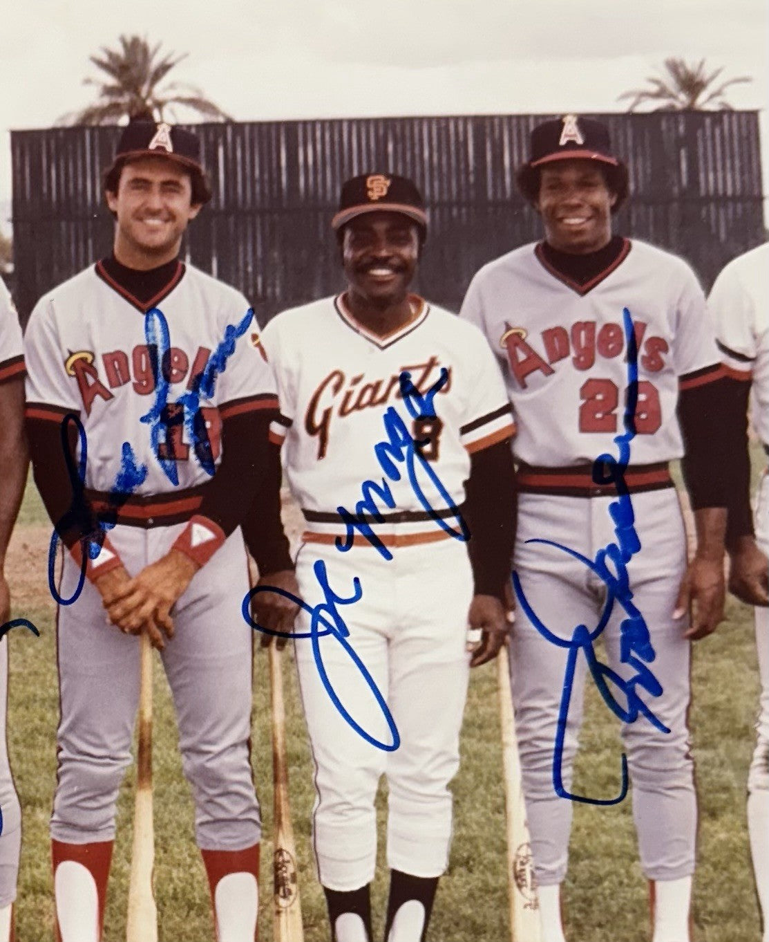 Angels Giants All Star Signed  Framed Photo Reggie Jackson Carew Auto HOF Coa