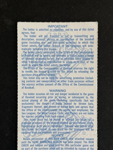 Toronto Blue Jays vs. Philadelphia Phillies 1993 World Series Game 1 Ticket Stub