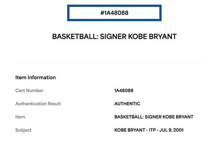 Kobe Bryant LA Lakers Signed NBA Spalding Basketball Rookie Auto PSA COA HOF